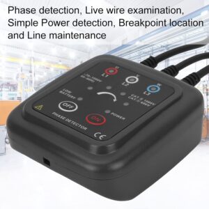 Wisoqu Phase Rotation Monitor Magnetic Base Phase Meter Phase Sequence Meter AC 70-1000V