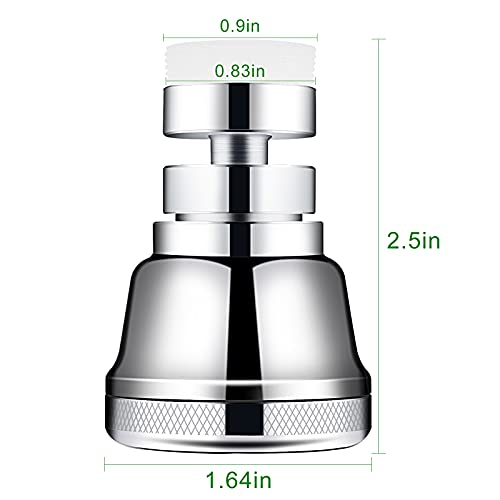 RAFSON Kitchen Faucet Sprayer Head Attachment 360° Rotatable Soild Brass Moveable Kitchen Tap Head High Pressure Faucet Booster Easy to Wash Dishes Wash Vegetables and Wash Fruits