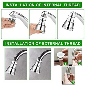 RAFSON Kitchen Faucet Sprayer Head Attachment 360° Rotatable Soild Brass Moveable Kitchen Tap Head High Pressure Faucet Booster Easy to Wash Dishes Wash Vegetables and Wash Fruits