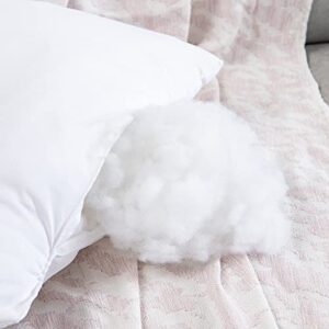 EMEMA 1 Piece Outdoor Pillow Inserts Waterproof Throw Pillow Premium Fluffy Decorative Cushion Rectangle Inner Soft for Patio Furniture Garden Sleeping Bed Couch Sofa Bedroom 12x20 Inch 30x50 cm