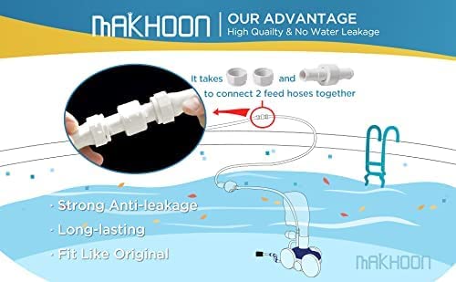 Makhoon D20 Hose Swivel with D15 Hose Nut Compatible with Zodiac Polaris 280, 380, 180 Pool Cleaner Hose Swivel,Pool Cleaner Replacement Parts