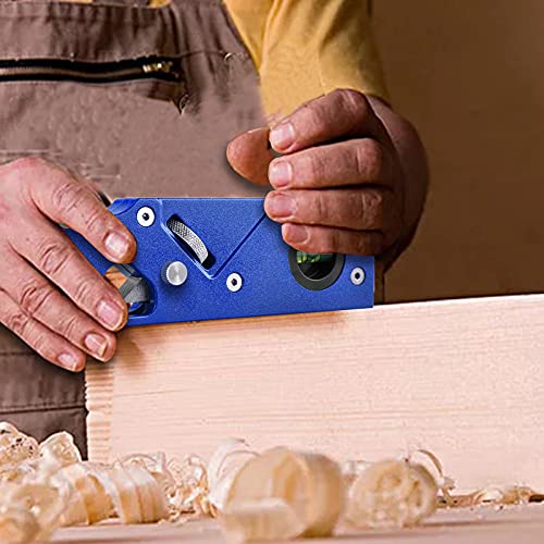 Woodworking Handheld Chamfer Planer with 8PCS Cutter Heads and 1PCS Wrench,CDIYTOOL Quick Edge Corner Flattening Tool for Wood, Metal Manual Block Planer Chamfering Trimming Planer Smoothing Planer