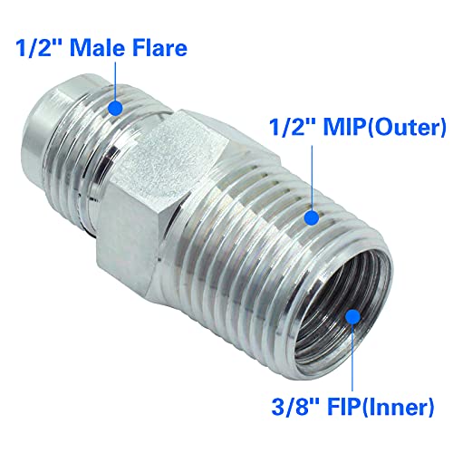 MOFLAME 22" Stainless Steel Flexible Gas Connector with 1/2" Brass Gas Shut Off Valve for Garage Heaters, Gas Stoves, Wall Mounted Heaters, Gas Fireplace and Gas Dryer