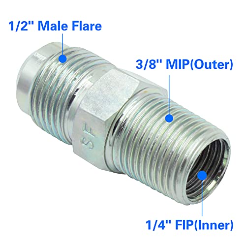 MOFLAME 22" Stainless Steel Flexible Gas Connector with 1/2" Brass Gas Shut Off Valve for Garage Heaters, Gas Stoves, Wall Mounted Heaters, Gas Fireplace and Gas Dryer