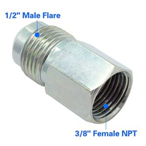 MOFLAME 22" Stainless Steel Flexible Gas Connector with 1/2" Brass Gas Shut Off Valve for Garage Heaters, Gas Stoves, Wall Mounted Heaters, Gas Fireplace and Gas Dryer