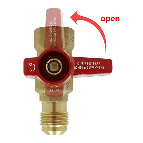 MOFLAME 22" Stainless Steel Flexible Gas Connector with 1/2" Brass Gas Shut Off Valve for Garage Heaters, Gas Stoves, Wall Mounted Heaters, Gas Fireplace and Gas Dryer