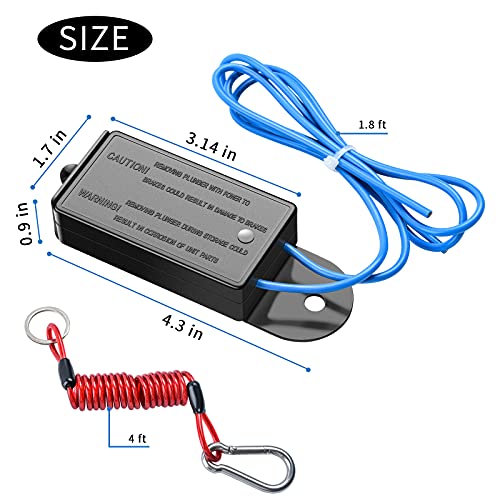 Trailer Breakaway Switch, Briidea 4ft Breakaway Coiled Cable with Electric Brake Switch for RV Towing Trailer