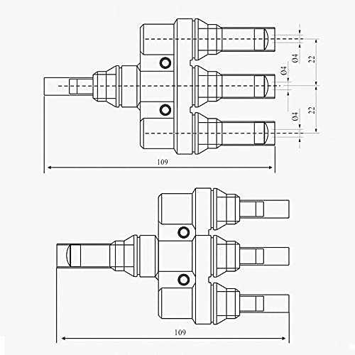 BAYM Solar Panel T Branch 3 to 1 MMMF + FFFM Cable Connector Solar Wire Connector T-Type T3 Coupler Combiner(1 Pair)