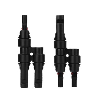 baym solar panel t branch 2 to 1 mmf + ffm cable connector solar wire connector t-type t2 coupler combiner(1 pair)