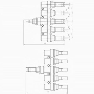 BAYM Solar Panel T Branch 5 to 1 5M/F + 5F/M Cable Connector Solar Wire Connector T-Type T5 Coupler Combiner(1 Pair)