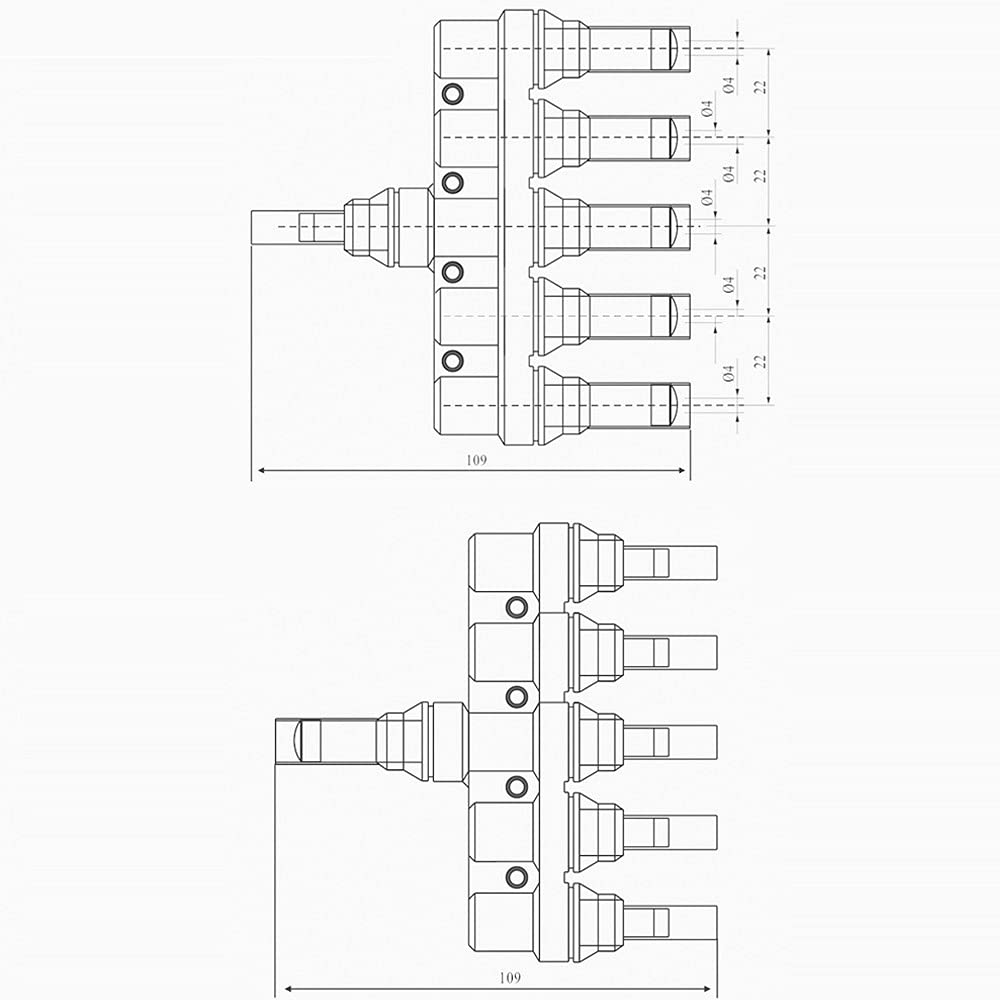 BAYM Solar Panel T Branch 5 to 1 5M/F + 5F/M Cable Connector Solar Wire Connector T-Type T5 Coupler Combiner(1 Pair)