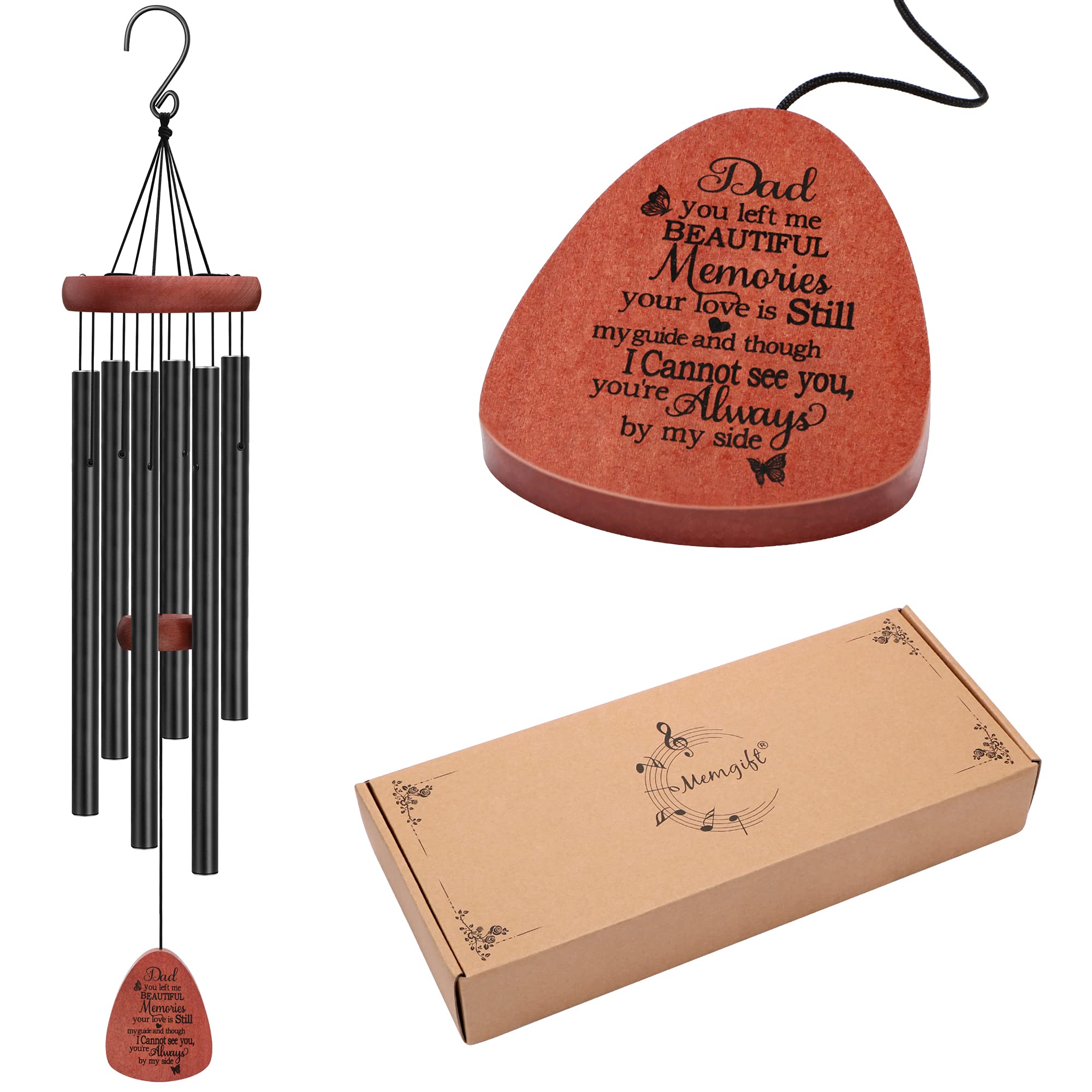 Memorial Wind Chimes Sympathy Gifts for Loss of Father Dad Large Angel Windchimes Outside Outdoor Garden Condolence Dad