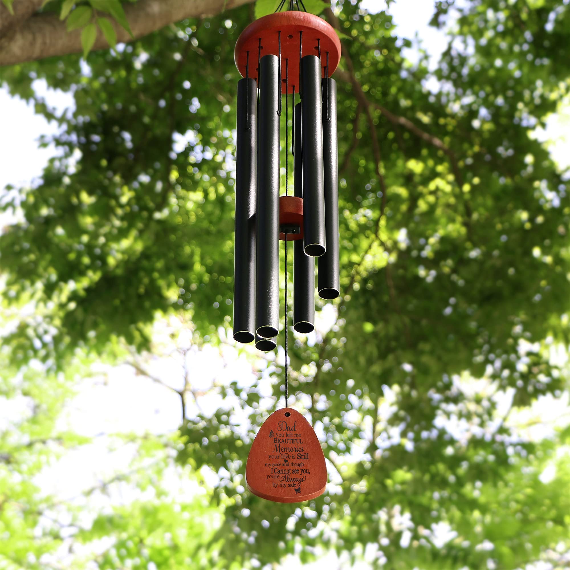 Memorial Wind Chimes Sympathy Gifts for Loss of Father Dad Large Angel Windchimes Outside Outdoor Garden Condolence Dad