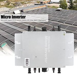 Solar Grid Tie Inverter, 1600W Micro Inverter Solar Grid Tie System, Solar Photovoltaic Power System Power Inverter, Automatic Identification & IP65 Waterproof