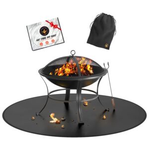 fire pit mat for under fire pit - 48" fireproof mat, grill mats for outdoor grill deck protector, grill mats for decks, under grill mat, grill mats, bbq mat for under bbq, patio mat