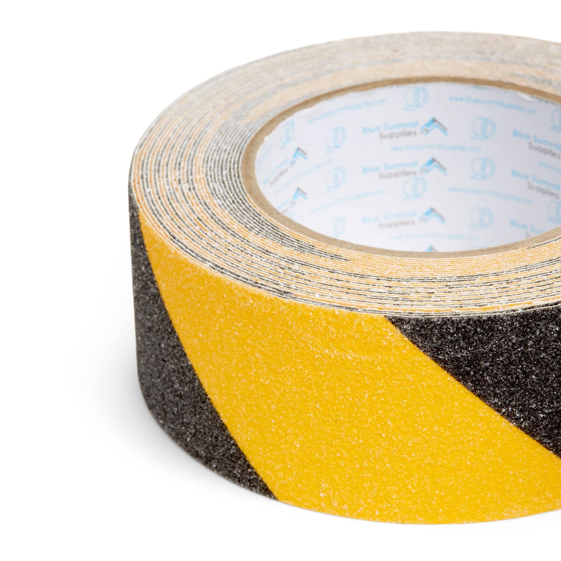 Blue Summit Supplies Anti Slip Tread Tape, 2 inch x 30 feet, Black and Yellow Stripe, Non Skid Safety Step Tread with Nonslip Grip, Provides Step Traction for Facility Safety, 2 Pack, 60 Feet Total