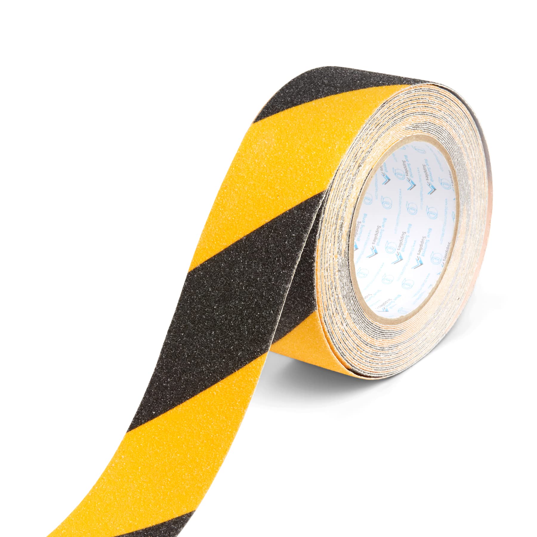 Blue Summit Supplies Anti Slip Tread Tape, 2 inch x 30 feet, Black and Yellow Stripe, Non Skid Safety Step Tread with Nonslip Grip, Provides Step Traction for Facility Safety, 2 Pack, 60 Feet Total