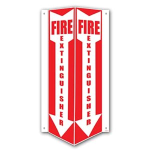 3d fire extinguisher sign, 12"x 4"x 4" fire projection wall sign, pre-drilled mounting
