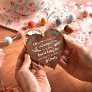 Manta Makes Chance made us Colleagues Fun and Laughter Novelty Wooden Hanging Heart Leaving Gift Plaque Work Friendship Sign