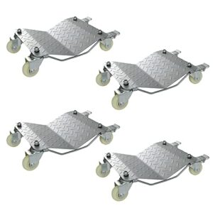 honyta car dollies-4 pieces heavy duty tire car skates wheel car vehicle dolly with 6000lbs bearing capacity for moving cars