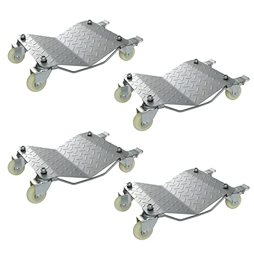 HONYTA Car Dollies-4 Pieces Heavy Duty Tire Car Skates Wheel Car Vehicle Dolly with 6000LBS Bearing Capacity for Moving Cars