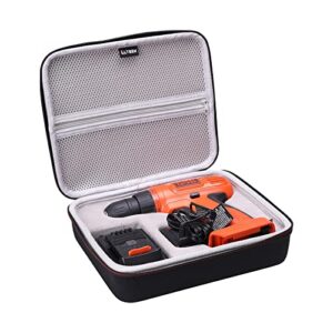 ltgem eva hard case for decker 20v max cordless drill (ldx120c/ld120va) and accessories - protective carrying storage bag (sale case only)