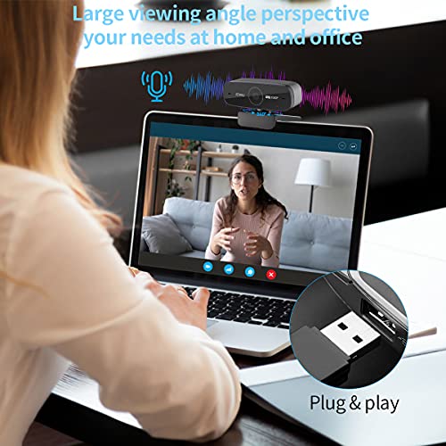 JETAKu Autofocus 60Fps Webcam with Microphone - Adjustable PC Camera for Streaming, Video Calling and Recording Full HD Web Camera Plug and Play Compatible with Windows/Android/Google/Mac 