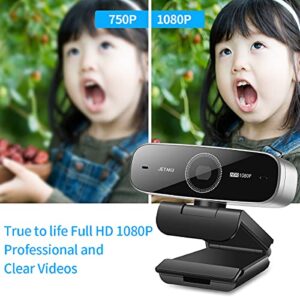 JETAKu Autofocus 60Fps Webcam with Microphone - Adjustable PC Camera for Streaming, Video Calling and Recording Full HD Web Camera Plug and Play Compatible with Windows/Android/Google/Mac 