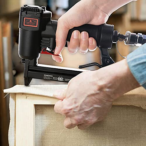 AEROPRO Tools T50J 20 Gauge Wide Crown Air Stapler, 1/4-Inch to 9/16-Inch for Furniture Cabinet and Upholstery