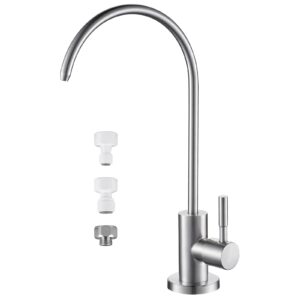 singsuo kitchen reverse osmosis faucet, ro filtered water faucet fits most water filtration systems in non-air gap, modern drinking water faucet, sus304 stainless steel (brushed nickel)