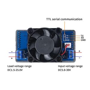 Dorhea 5A 35W Constant Current Electronic Load Tester Adjustable Load Detector, Battery Load Tester LCD DC CC Electronic Capacity Aging Discharge Detector Resistance Board Checker Testing Tool Digital