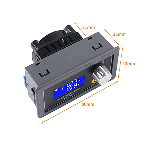 Dorhea 5A 35W Constant Current Electronic Load Tester Adjustable Load Detector, Battery Load Tester LCD DC CC Electronic Capacity Aging Discharge Detector Resistance Board Checker Testing Tool Digital