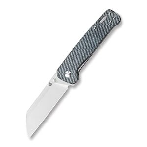 qsp penguin pocket knife,d2 blade,various handle option, denim micarta handle
