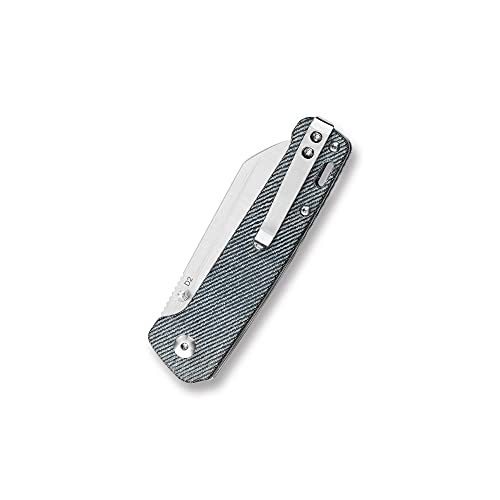 QSP Penguin Pocket Knife,D2 blade,Various Handle Option, Denim micarta handle