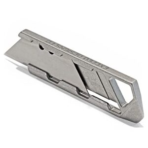 exceed designs tirant razor-m 3.0 maglock micro slide utility knife & pry bar (stonewashed + silver magnets) 6al-4v titanium pocket knife, edc tool, box cutter