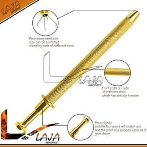 LAJA Imports 4.5" Pick-Up Tool with 4 Prongs - Gold