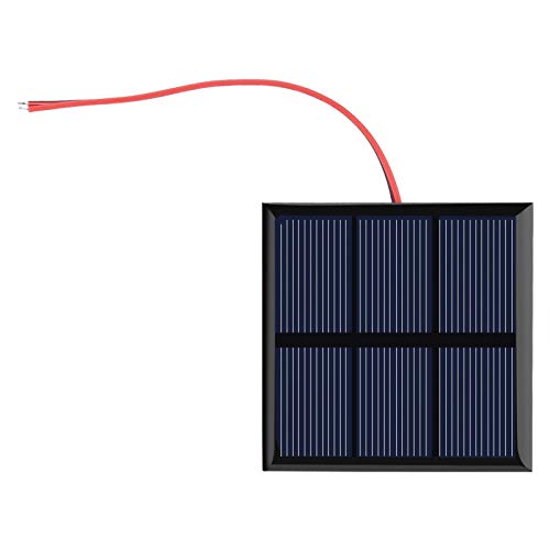 GLOGLOW Solar Panel Tool Kit, 0.7W 1.5V Portable Solar Panel DIY Power Module Charger for 1.2V Battery with Wire 70 * 70MM