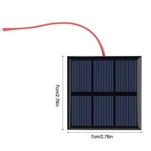 GLOGLOW Solar Panel Tool Kit, 0.7W 1.5V Portable Solar Panel DIY Power Module Charger for 1.2V Battery with Wire 70 * 70MM