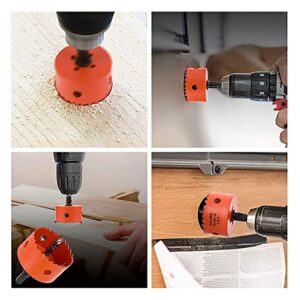 Dribotway 38mm 1-1/2 inch Hole Saw,Bi-Metal Hole Saw with Heavy Duty Arbor,1 Drill Bits,1.1IN Cutting Deep, Hole Drilling Cutter for Wood,Metal,Plastic,Plywood,PVC,Fiberboard & Thin Metal