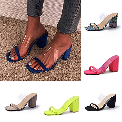 wodceeke womens High Heel Sandals For Platform Wedge Sandals Heighten Casual Open Toe Slippers For Prom Party (Pink, 41)