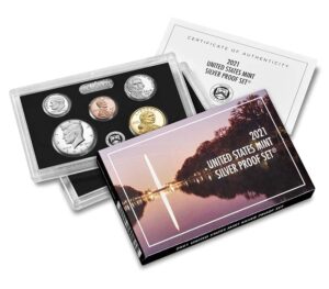 2021 s u.s. mint 7 coin silver proof set - ogp box and coa proof
