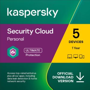 kaspersky security cloud - personal | 5 devices | 1 year | antivirus, secure vpn and password manager included | pc/mac/ios/android | online code