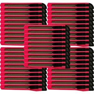 50x bulk small neon pink utility knife box cutters snap off blade 9mm blade