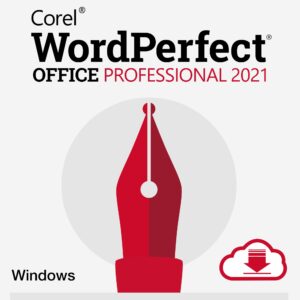 corel wordperfect office professional 2021 | office suite of word processor, spreadsheets, presentation & database management software [pc download]
