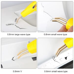 GoolRC Universal 100 Pcs/Set Precut 0.6mm-0.8mm Hot Wave Flat Staples for Plastic Stapler Repair Welder Repair Tool 7