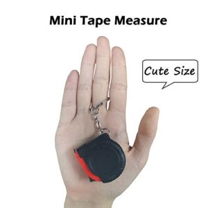 1m/3ft Retractable Kids Tape Measure Mini Keychain Metric/Inch Measuring Tape Portable Tape Ruler with Stable Slide Lock for Body Measuring(6 Pack)
