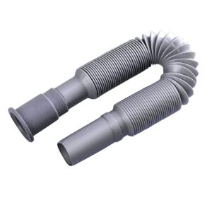 olirexd universal wash basin sink drain pipe, 1-1/4 inch install diameter plastic flexible and expandable drain pipe for kitchen bathroom sink, gray