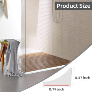 39 Inch Collapsible Shower Threshold Water Dam Barrier,Self Adhesive Silicone Shower Water Bathtub Splash Guard Bathroom Kitchen Water Stopper Blocker for Dry and Wet Separation Seal Strip Edge Trim