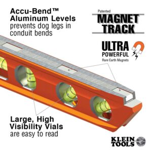 Klein Tools Magnetic Torpedo Level (935AB4V) and No-Dog Conduit Level (935AB1V)