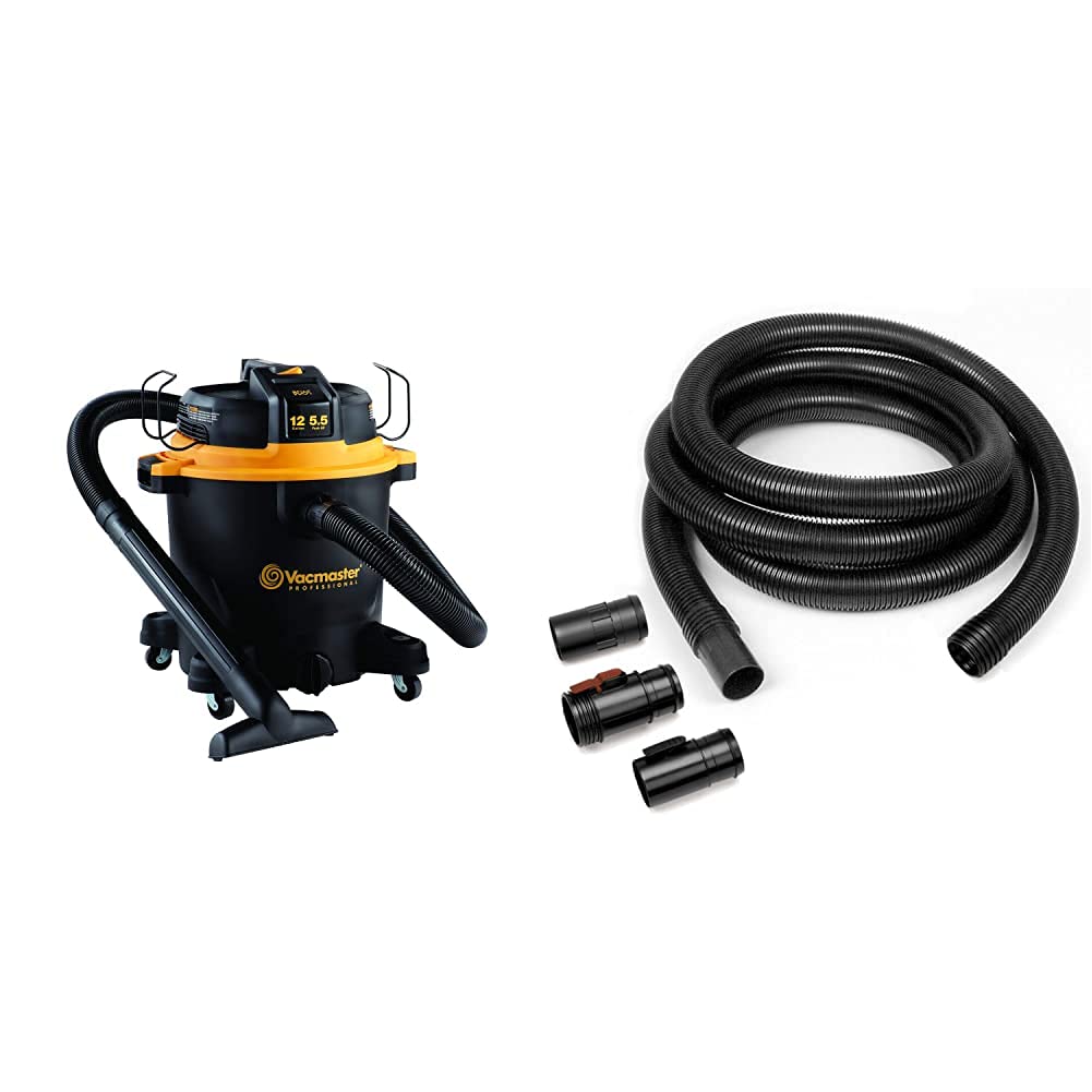 Vacmaster Professional Beast Series Wet/Dry Vac Bundle with Extra Long Hose (2 Products)